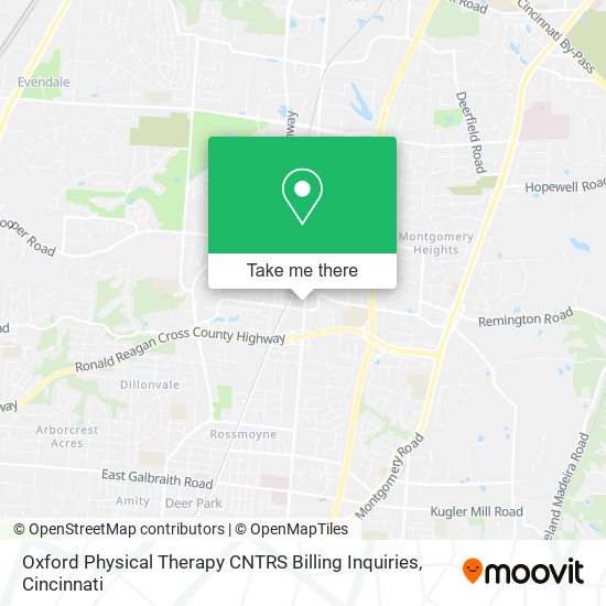 Oxford Physical Therapy CNTRS Billing Inquiries map