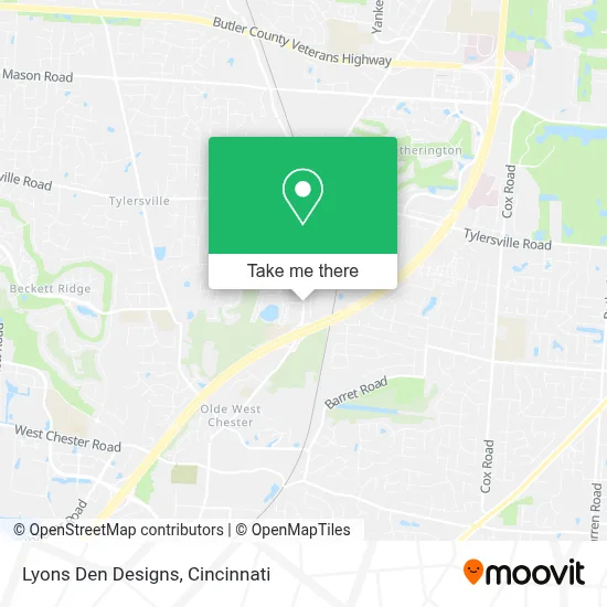 Lyons Den Designs map