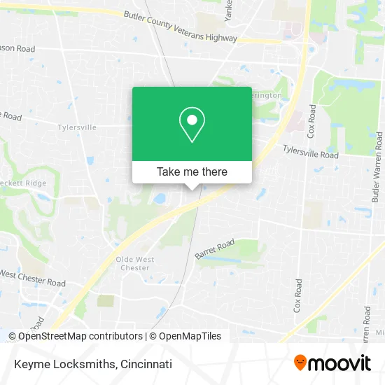 Keyme Locksmiths map