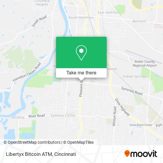 Mapa de Libertyx Bitcoin ATM