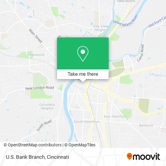 Mapa de U.S. Bank Branch