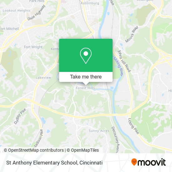 St Anthony Elementary School map