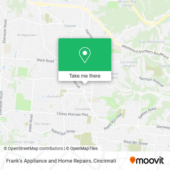 Mapa de Frank's Appliance and Home Repairs