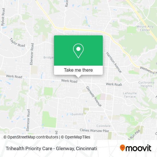 Trihealth Priority Care - Glenway map