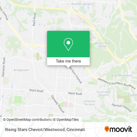 Rising Stars Cheviot/Westwood map
