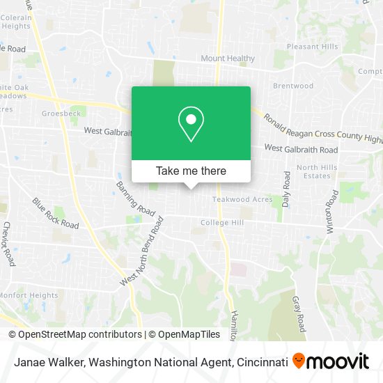 Mapa de Janae Walker, Washington National Agent