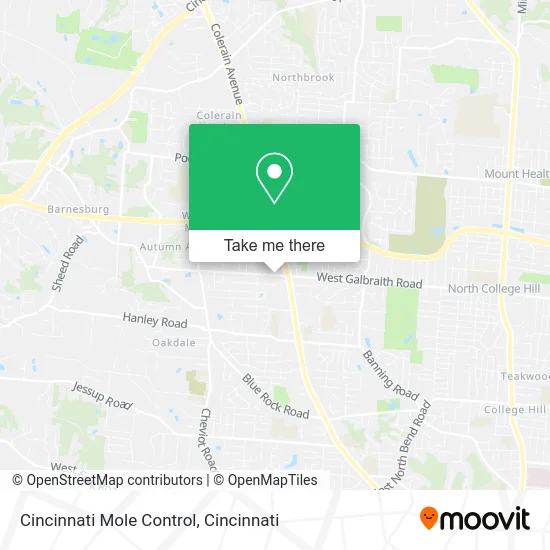 Cincinnati Mole Control map