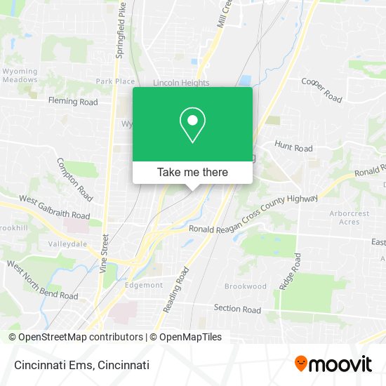 Mapa de Cincinnati Ems