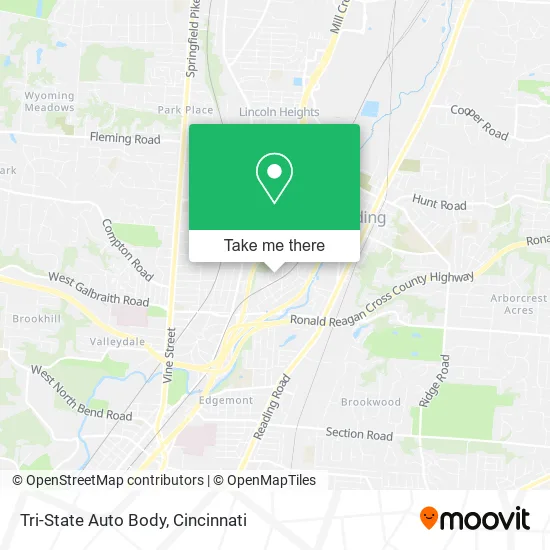 Tri-State Auto Body map