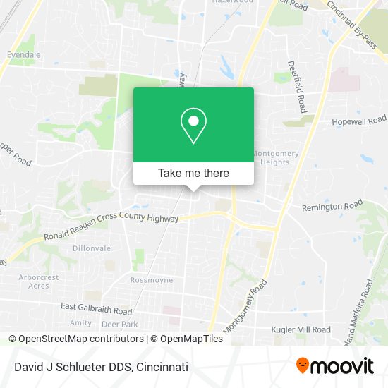 David J Schlueter DDS map