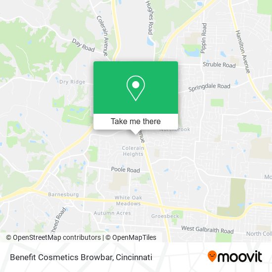 Benefit Cosmetics Browbar map