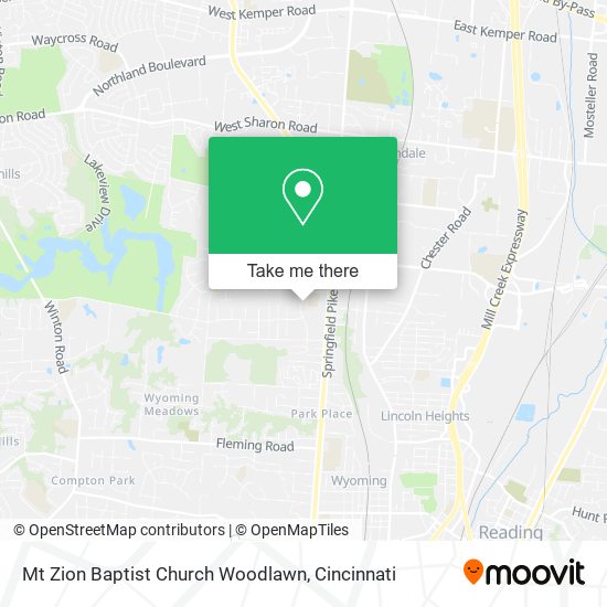 Mt Zion Baptist Church Woodlawn map