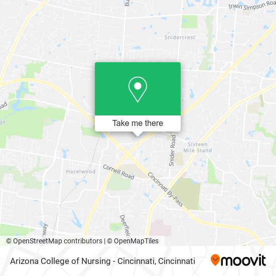 Mapa de Arizona College of Nursing - Cincinnati