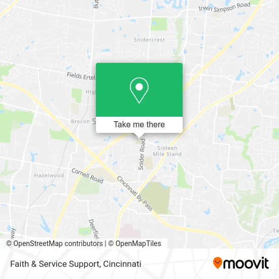 Faith & Service Support map