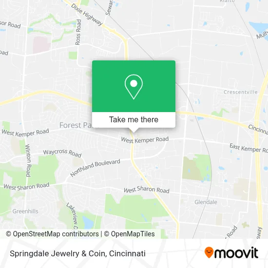 Springdale Jewelry & Coin map