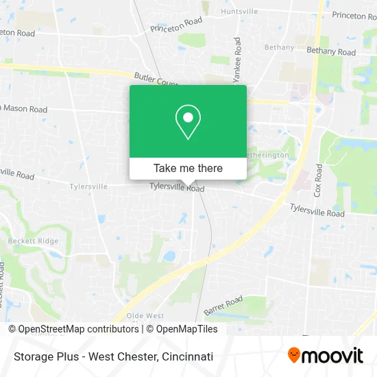 Storage Plus - West Chester map