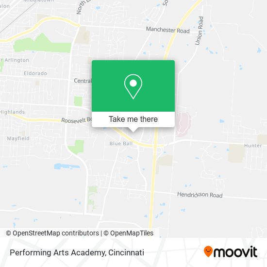 Mapa de Performing Arts Academy