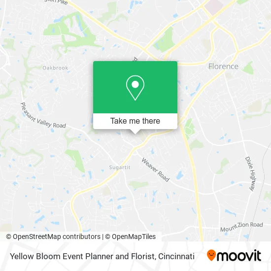 Mapa de Yellow Bloom Event Planner and Florist
