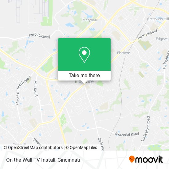 On the Wall TV Install map