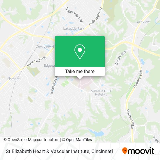 Mapa de St Elizabeth Heart & Vascular Institute