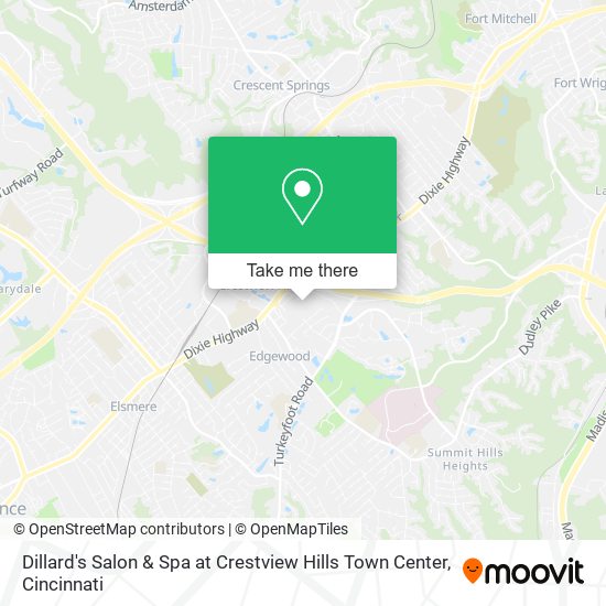 Dillard's Salon & Spa at Crestview Hills Town Center map