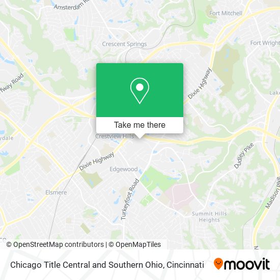 Chicago Title Central and Southern Ohio map