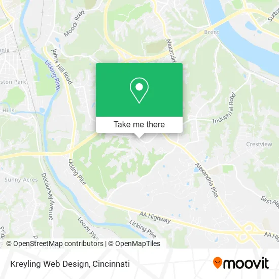 Kreyling Web Design map