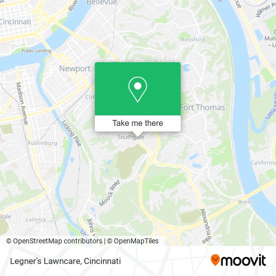 Legner's Lawncare map
