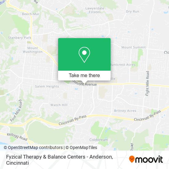 Mapa de Fyzical Therapy & Balance Centers - Anderson