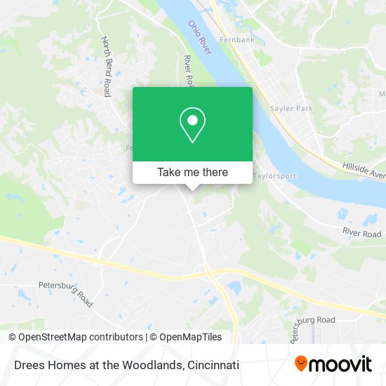 Drees Homes at the Woodlands map