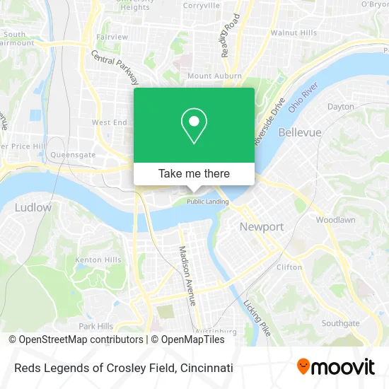 Reds Legends of Crosley Field map