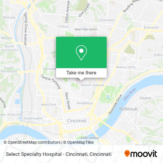 Mapa de Select Specialty Hospital - Cincinnati