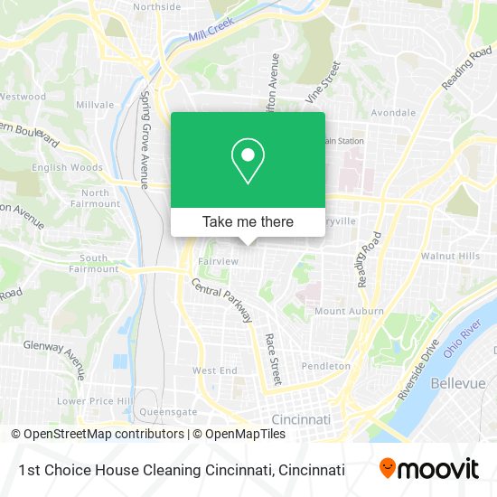 Mapa de 1st Choice House Cleaning Cincinnati