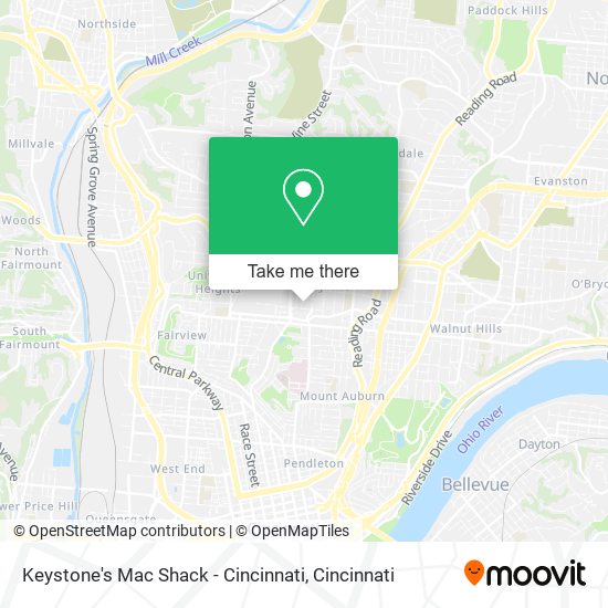 Keystone's Mac Shack - Cincinnati map