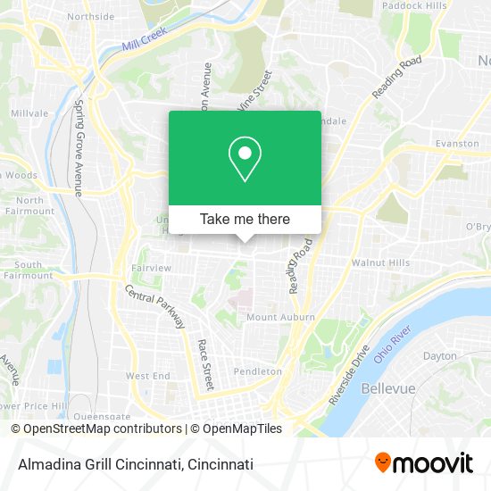 Almadina Grill Cincinnati map