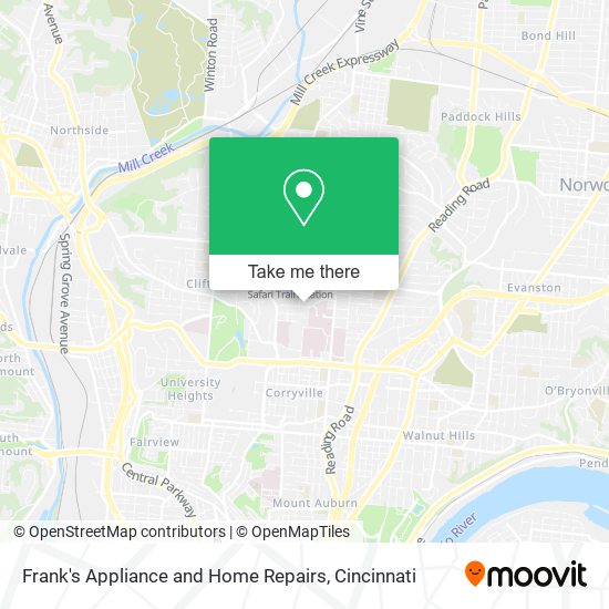 Frank's Appliance and Home Repairs map