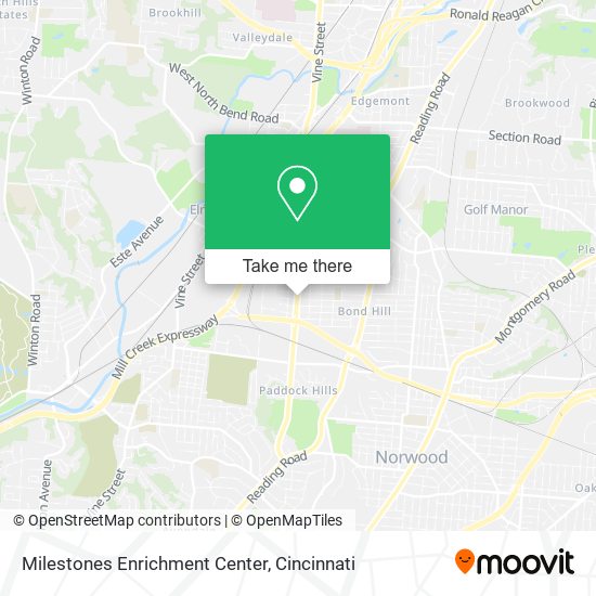Milestones Enrichment Center map
