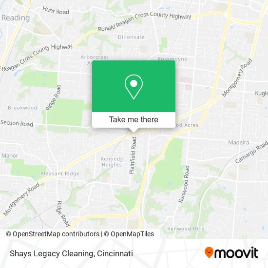 Shays Legacy Cleaning map