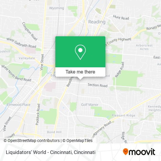 Liquidators' World - Cincinnati map