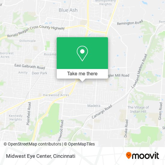Midwest Eye Center map