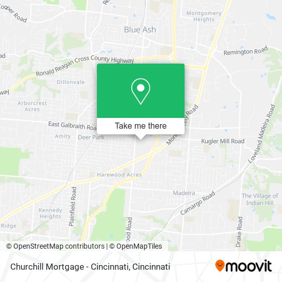 Mapa de Churchill Mortgage - Cincinnati