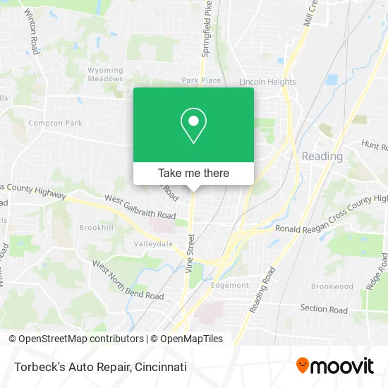Torbeck's Auto Repair map