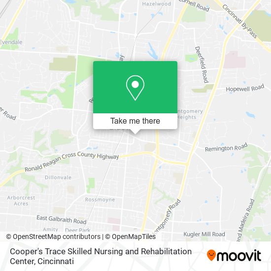 Cooper's Trace Skilled Nursing and Rehabilitation Center map