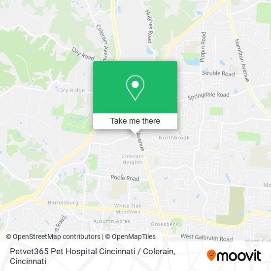 Mapa de Petvet365 Pet Hospital Cincinnati / Colerain