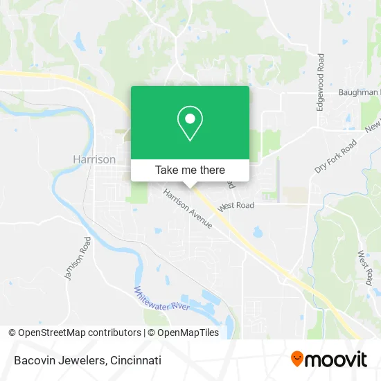 Bacovin Jewelers map