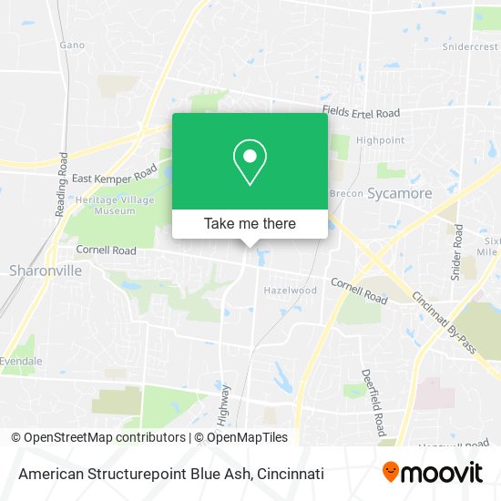 American Structurepoint Blue Ash map