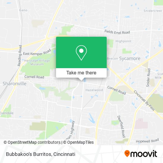 Bubbakoo's Burritos map