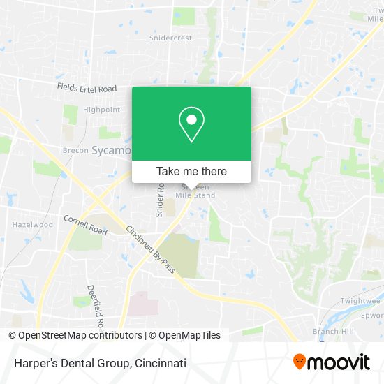 Harper's Dental Group map