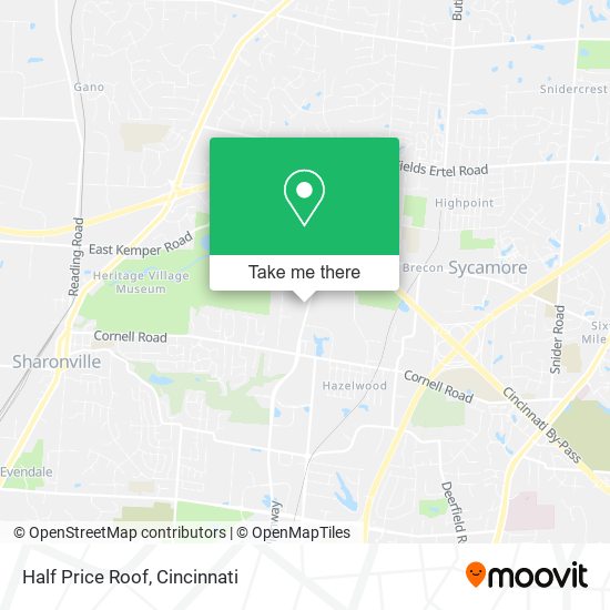 Mapa de Half Price Roof
