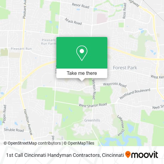 1st Call Cincinnati Handyman Contractors map